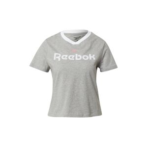 Reebok Sport Funkční tričko  šedý melír / bílá / melounová