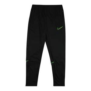 NIKE Sportovní kalhoty 'Academy'  černá / svítivě zelená