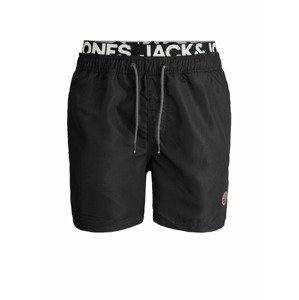 JACK & JONES Šortky 'Bali'  černá / bílá