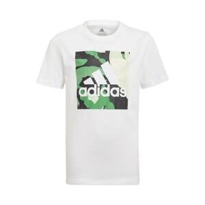 ADIDAS PERFORMANCE Funkční tričko  bílá / zelená / černá / béžová