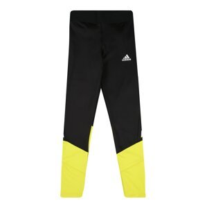 ADIDAS PERFORMANCE Sportovní kalhoty  černá / bílá / žlutá