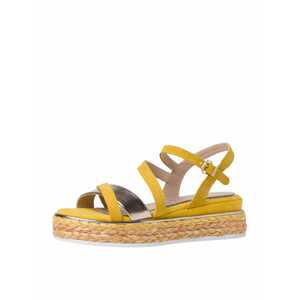 MARCO TOZZI by GUIDO MARIA KRETSCHMER Páskové sandály  stříbrná / zlatě žlutá