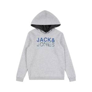 Jack & Jones Junior Mikina 'Art'  šedý melír / kouřově modrá / světlemodrá / chladná modrá