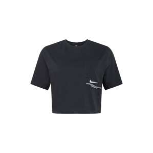 Nike Sportswear Tričko  černá / stříbrná
