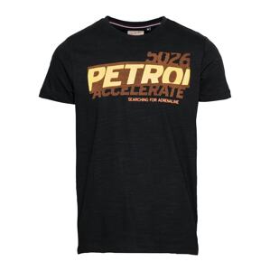 Petrol Industries Tričko  žlutá / tmavě oranžová / černá