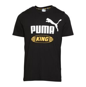 PUMA Tričko 'King'  černá / žlutý melír / bílá