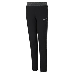 PUMA Sportovní kalhoty 'Evostripe'  černá / šedý melír