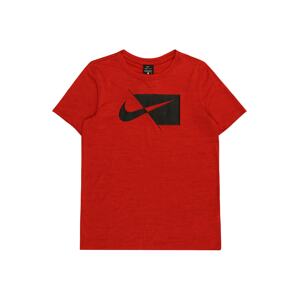 NIKE Funkční tričko  černá / červená