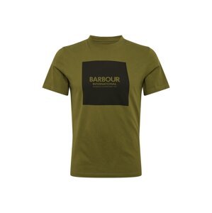 Barbour International Tričko  khaki / černá