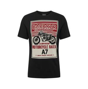 Barbour International Tričko 'Legend A7'  černá / bílá / červená