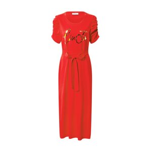 LIU JO JEANS Letní šaty 'ABITO'  červená / zlatá