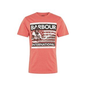 Barbour International Tričko 'Time Steve'  lososová / bílá / černá / šedá