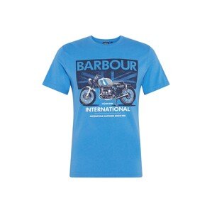 Barbour International Tričko 'Greenwood'  nebeská modř / bílá / námořnická modř