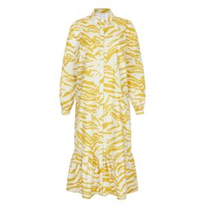 Aligne Košilové šaty 'Cecilie'  zlatě žlutá / přírodní bílá