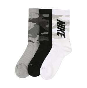 NIKE Sportovní ponožky 'Nike Everyday Max Cushioned'  bílá / černá / šedá