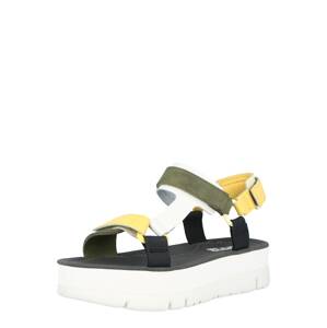 CAMPER Páskové sandály  žlutá / tmavě zelená / černá / bílá