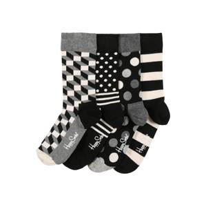 Happy Socks Ponožky  černá / bílá / šedá