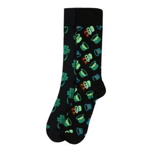 Happy Socks Ponožky 'St Patricks'  černá / zelená / světlemodrá / mátová