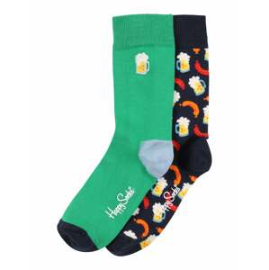 Happy Socks Ponožky 'Beer'  námořnická modř / světle zelená / ohnivá červená / bílá / světlemodrá
