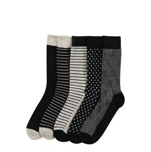 JACK & JONES Ponožky  šedá / bílá / černá
