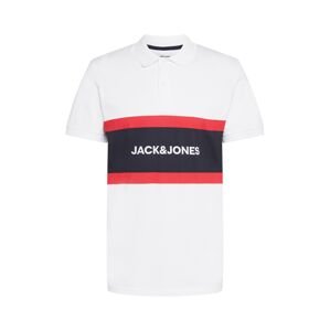 JACK & JONES Tričko 'SHAKE'  bílá / červená / námořnická modř