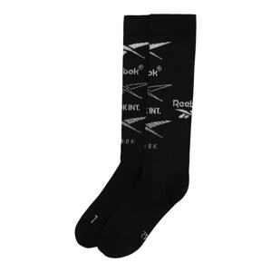 REEBOK Sportovní ponožky  černá / bílá