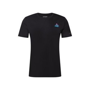 Superdry Funkční tričko 'Beyond Limits'  černá / svítivě modrá / svítivě růžová