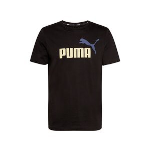 PUMA Funkční tričko  černá / kouřově modrá / režná