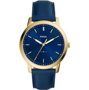 FOSSIL Analogové hodinky  tmavě modrá / zlatá