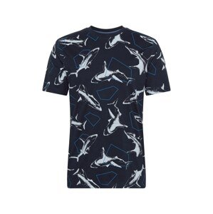 BOSS Casual T-Shirt 'Shark'  tmavě modrá / bílá / modrá