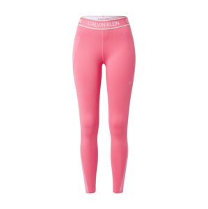 Calvin Klein Performance Sportovní kalhoty  pink / bílá / přírodní bílá