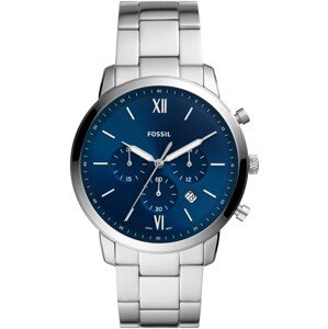 FOSSIL Analogové hodinky  stříbrná / modrá