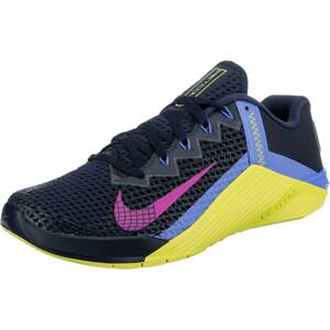 NIKE Sportovní boty 'Metcon 6'  kobaltová modř / červenofialová / pink / kiwi