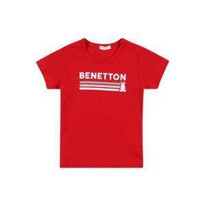 UNITED COLORS OF BENETTON Tričko  červená / bílá