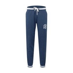 Superdry Sportovní kalhoty  námořnická modř / bílá