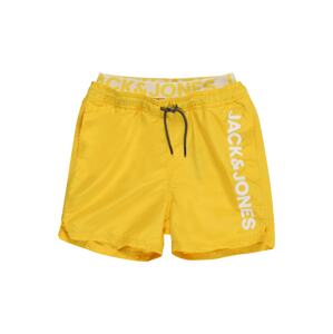 Jack & Jones Junior Plavecké šortky 'BALI'  žlutá / bílá