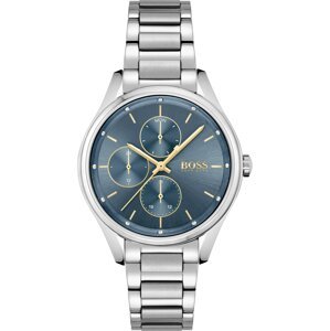 BOSS Casual Analogové hodinky 'GRAND COURSE'  stříbrná / fialkově modrá / zlatá