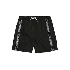 Calvin Klein Swimwear Plavecké šortky  černá / bílá