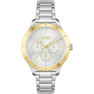 HUGO Analogové hodinky  stříbrná / zlatá