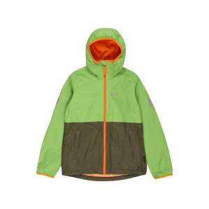 JACK WOLFSKIN Outdoorová bunda 'Rainy Days' khaki / tmavě zelená / oranžová