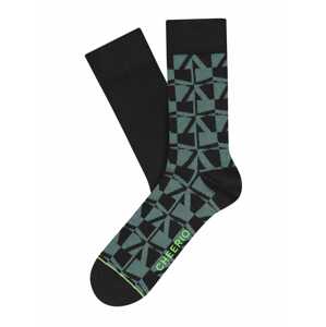 CHEERIO* Ponožky 'BLOCKS'N'BEAMS'  černá / zelená