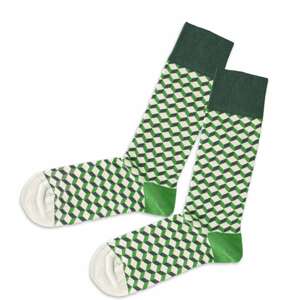 DillySocks Ponožky  krémová / tmavě zelená