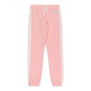 GAP Kalhoty  světle růžová / bílá