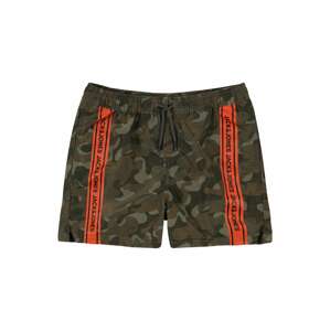 Jack & Jones Junior Plavecké šortky 'Bali'  hnědá / khaki / oranžová / brokátová