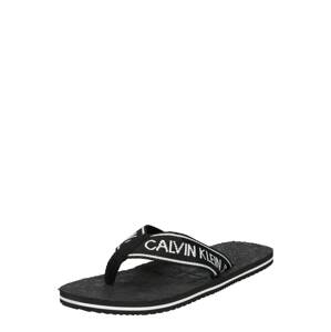 Calvin Klein Jeans Žabky  černá / bílá