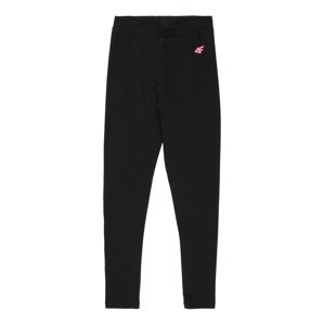 4F Sportovní kalhoty  černá / pink
