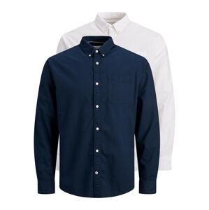 JACK & JONES Košile  námořnická modř / bílá