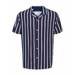 SELECTED HOMME Košile 'Michael'  námořnická modř / bílá / červená