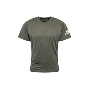 ADIDAS SPORTSWEAR Funkční tričko čedičová šedá / bílá