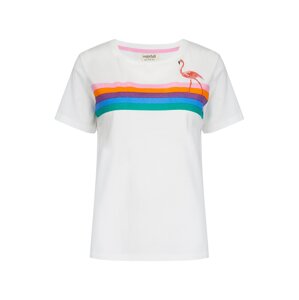 Sugarhill Brighton T-Shirt 'Maggie Flamingo Boardwalk'  bílá / mix barev